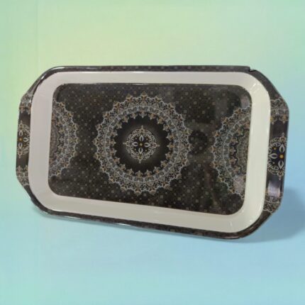Melamine Trays (Black & Grey Design)