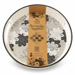 ROUND TRAY (BLACK & WHITE DAISY)