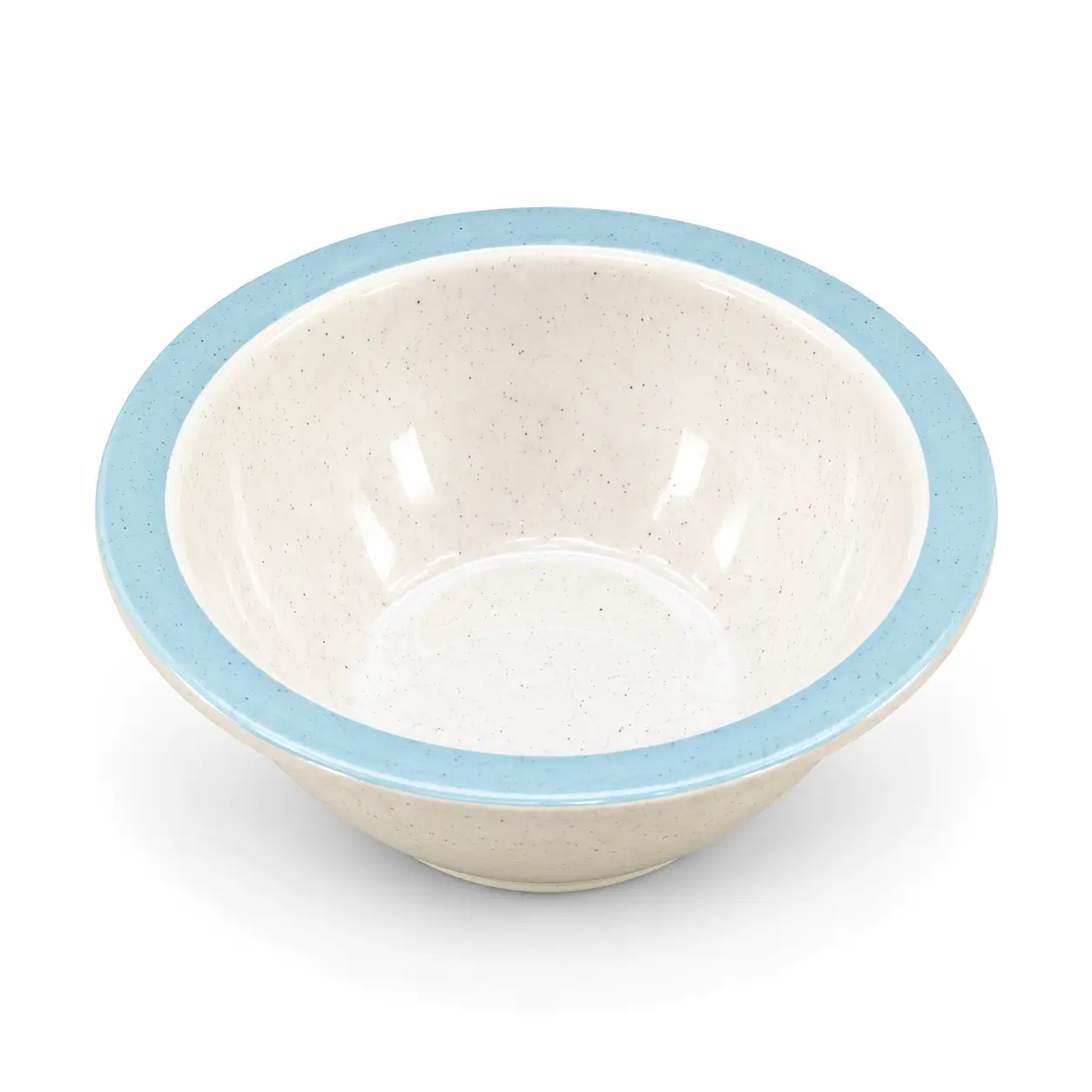 Speckled Cream Bowl with Blue Rim Slate And Salt Small Piali - Image 1